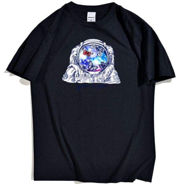 astronaut saw the butterfly t shirts sci fi painting print costume tee clothes for harajuku oversize t shirt sport hooded sweatshirt hoodie
