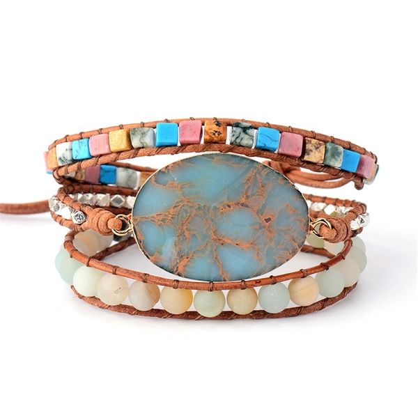new diy genuine leather oval japser natural stone beads bracelets alloy clasp triple women bracelet drop shipping y200730, Black
new diy genuine leather oval japser natural stone beads bracelets alloy clasp triple women bracelet drop shipping y200730, Black
