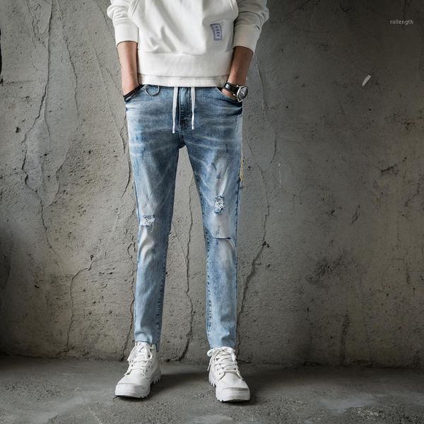 mens jeans 2020 new denim pants hole ribbons male full length trousers fashion pencil pants light blue 28-38 80151
mens jeans 2020 new denim pants hole ribbons male full length trousers fashion pencil pants light blue 28-38 80151