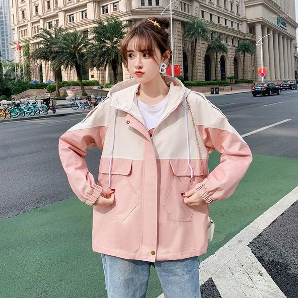 korea hooded bomber women jacket spring autumn casual pocket letter embroidery spliced outwear loose big size windbreaker famale1, Black;brown
korea hooded bomber women jacket spring autumn casual pocket letter embroidery spliced outwear loose big size windbreaker famale1, Black;brown