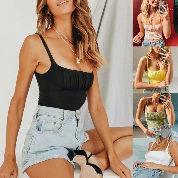 women's tanks & camis women candy color streetwear tube 2021 female summer ruched ruffle short tank 90s slim crop v, White
women's tanks & camis women candy color streetwear tube 2021 female summer ruched ruffle short tank 90s slim crop v, White