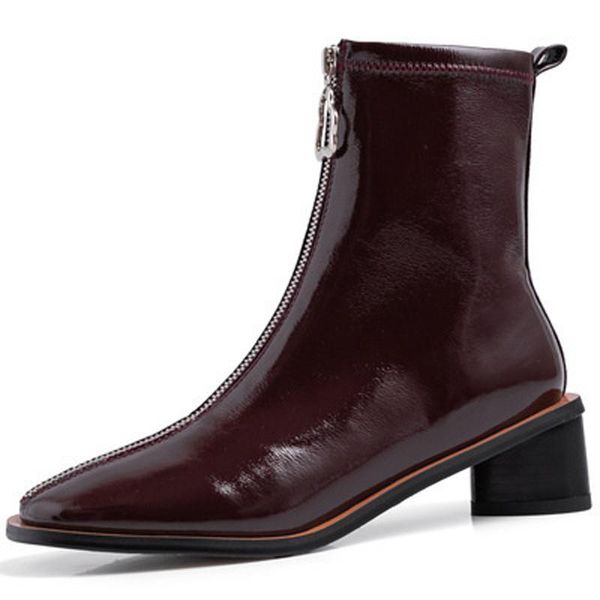 autumn square head front zipper ankle boots for women 2020 new retro imitation wood grain 3-5 cm round heel casual women boots, Black
autumn square head front zipper ankle boots for women 2020 new retro imitation wood grain 3-5 cm round heel casual women boots, Black