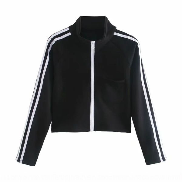 9012-20 korean slim fit small stand coat sweater zipper collar white stripe stitching high waist zipper cardigan coat and sweater qfqxs qfqx, Black
9012-20 korean slim fit small stand coat sweater zipper collar white stripe stitching high waist zipper cardigan coat and sweater qfqxs qfqx, Black