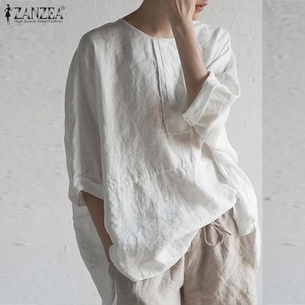 2020 zanzea women bat sleeve solid blouse summer cotton linen shirt fashion back split hem blusas female work tunic chemise1, White
2020 zanzea women bat sleeve solid blouse summer cotton linen shirt fashion back split hem blusas female work tunic chemise1, White