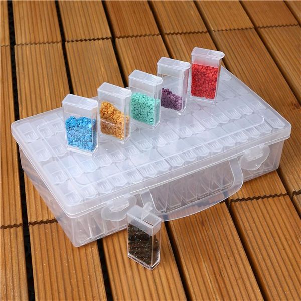 64 grids plastic storage jewelry box accessories box practical plastic case for bead rings jewelry display organizer, Pink;blue
64 grids plastic storage jewelry box accessories box practical plastic case for bead rings jewelry display organizer, Pink;blue