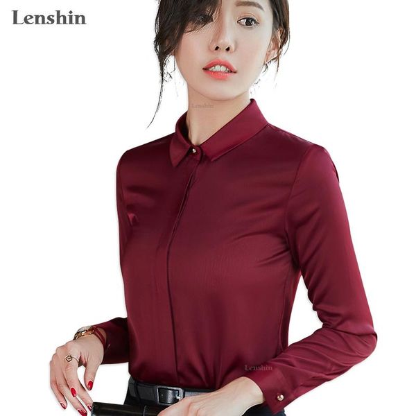 lenshin new fabric high-quality cover button soft and omfortable shirt for women blouse long sleeve office lady work wear, White
lenshin new fabric high-quality cover button soft and omfortable shirt for women blouse long sleeve office lady work wear, White