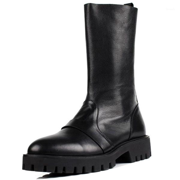boots fashion brand high mens genuine leather men mid calf shoes thicken platform army botas for men1, Black
boots fashion brand high mens genuine leather men mid calf shoes thicken platform army botas for men1, Black