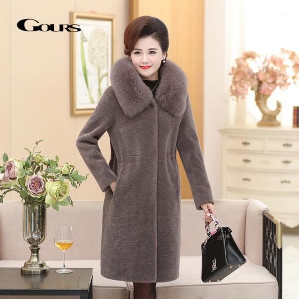 gours winter women real fur coats and jackets natural wool long clothes shearing fur hood warm full sleeve plus size ld88261, Black
gours winter women real fur coats and jackets natural wool long clothes shearing fur hood warm full sleeve plus size ld88261, Black
