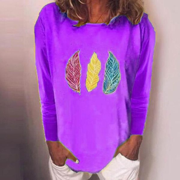 women's t-shirt street ladies t shirt autumn fashion long sleeved casual daily o neck leaf printing loose, White
women's t-shirt street ladies t shirt autumn fashion long sleeved casual daily o neck leaf printing loose, White