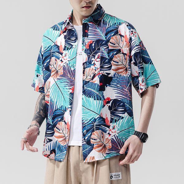 brand new 2021 summer print short sleeves hawaii collar korea style shirt for men's harajuku clothing fkly, White;black
brand new 2021 summer print short sleeves hawaii collar korea style shirt for men's harajuku clothing fkly, White;black