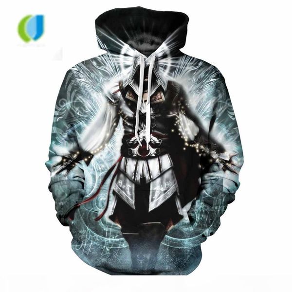 assassin's creed hoodie men's sweatshirt casual hoodie hooded jacket fashion men's clothing 2018 street clothing large size, Black
assassin's creed hoodie men's sweatshirt casual hoodie hooded jacket fashion men's clothing 2018 street clothing large size, Black