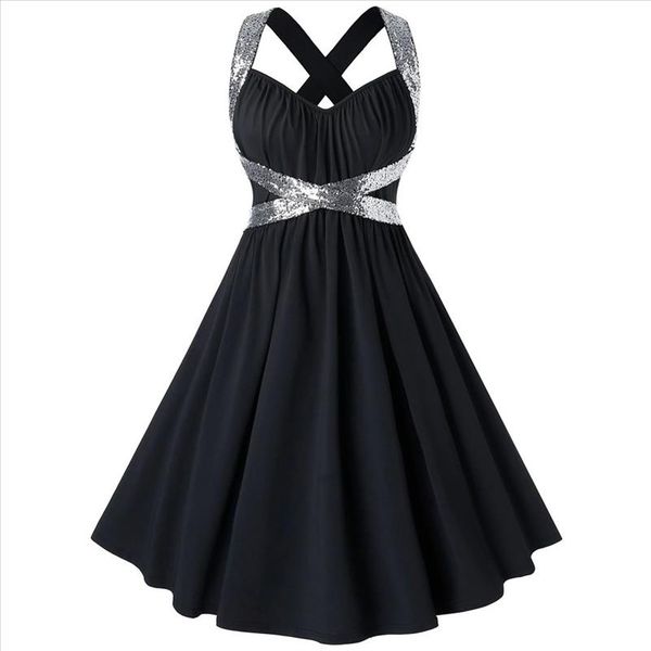 38 2021 vestidos dress women casual sleeveless sequins bandage party plus size dress ropa mujer sukienki robe hiver femme, Black;gray
38 2021 vestidos dress women casual sleeveless sequins bandage party plus size dress ropa mujer sukienki robe hiver femme, Black;gray