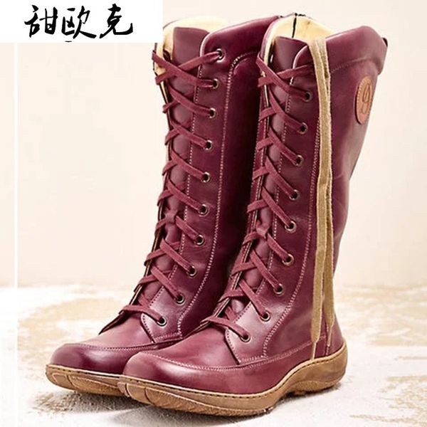 boots 2021 women autumn vintage zipper lace up mid-calf ladies retro leather shoes woman high women's female fashion, Black
boots 2021 women autumn vintage zipper lace up mid-calf ladies retro leather shoes woman high women's female fashion, Black