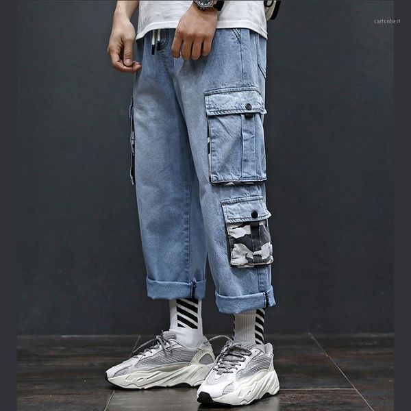 men's jeans man denim casual middle waist loose long pants hip hop cargo harem trousers brand distressed drop1, Blue
men's jeans man denim casual middle waist loose long pants hip hop cargo harem trousers brand distressed drop1, Blue