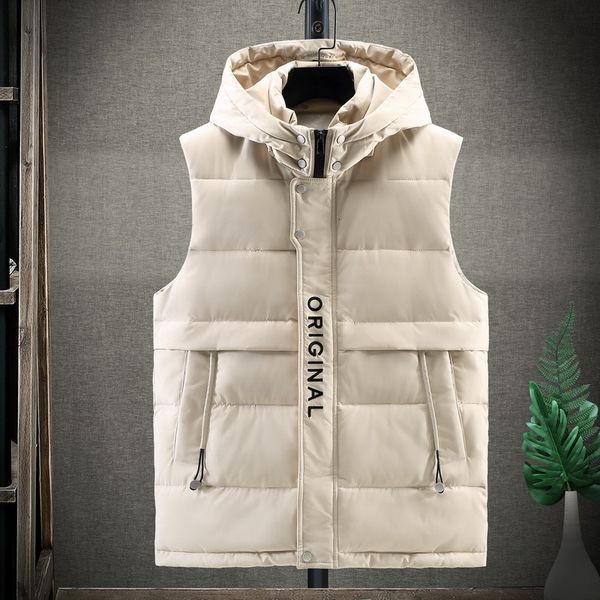 2020 new autumn and winter men's large size thickened hooded vest korean leisure, Black;white
2020 new autumn and winter men's large size thickened hooded vest korean leisure, Black;white