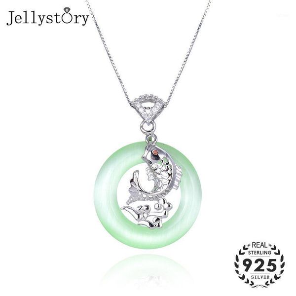 jellystory trendy 925 sterling silver fine jewellery necklace with blue jade fish shape pendant for female wedding banquet party1
jellystory trendy 925 sterling silver fine jewellery necklace with blue jade fish shape pendant for female wedding banquet party1