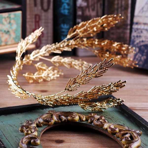 baroque golden bridal crown, ears of wheat, exaggerated temperament, queen fan's wedding dress headdress, Silver
baroque golden bridal crown, ears of wheat, exaggerated temperament, queen fan's wedding dress headdress, Silver