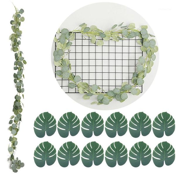 decorative flowers & wreaths 2m artificial eucalyptus leaves vine fake greenerygarland with 12 palm leaf wedding party decoration home table
decorative flowers & wreaths 2m artificial eucalyptus leaves vine fake greenerygarland with 12 palm leaf wedding party decoration home table