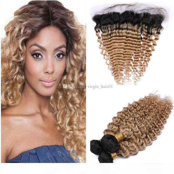 #1b 27 honey blonde ombre brazilian human hair weaves deep wave with frontal closure 13x4 deep wavy 3bundles light brown ombre virgin hair, Black;brown
#1b 27 honey blonde ombre brazilian human hair weaves deep wave with frontal closure 13x4 deep wavy 3bundles light brown ombre virgin hair, Black;brown