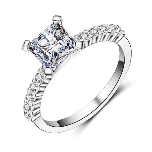 luxurys designers fashion jz062 proposal diamond princess girl's ring four claw diamond ring platinum plated jewelry, Silver
luxurys designers fashion jz062 proposal diamond princess girl's ring four claw diamond ring platinum plated jewelry, Silver