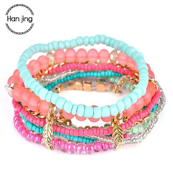 bohemia jewelry of multilayer elastic weave set beads bracelets & bangles for women with leaf tassel charm wrap bracelet pulsera, Golden;silver
bohemia jewelry of multilayer elastic weave set beads bracelets & bangles for women with leaf tassel charm wrap bracelet pulsera, Golden;silver