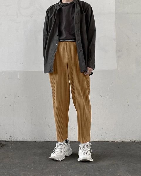shujin winter women corduroy pants streetwear joggers solid 2021 buttons vintage loose trousers men casual long pants, Black;white
shujin winter women corduroy pants streetwear joggers solid 2021 buttons vintage loose trousers men casual long pants, Black;white