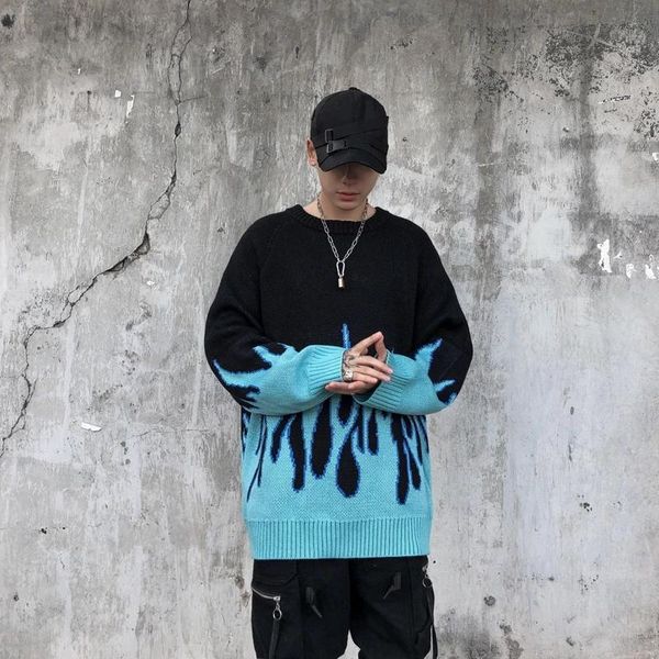 men's sweaters men sweater streetwear retro flame pattern hip hop autumn pull over spandex o-neck oversize couple casual, White;black
men's sweaters men sweater streetwear retro flame pattern hip hop autumn pull over spandex o-neck oversize couple casual, White;black