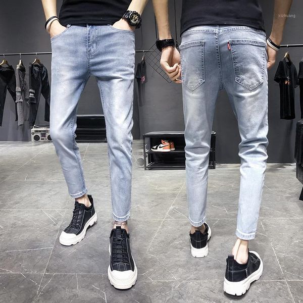 men's jeans fashion summer men ankle-length pants man cowboys denim male slim fit casual trousers pluse size sweatpant1, Blue
men's jeans fashion summer men ankle-length pants man cowboys denim male slim fit casual trousers pluse size sweatpant1, Blue