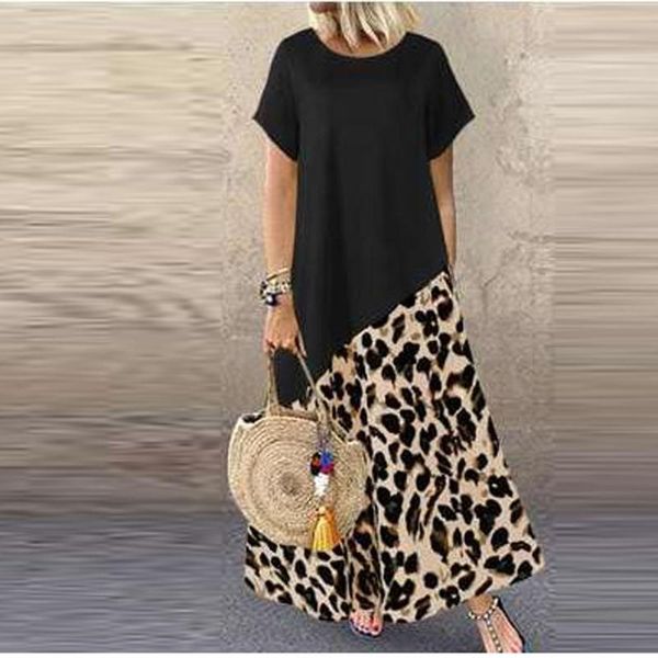 boho dresses for women leopard print dress plus size vintage robes dress women short sleeve o-neck elegant femme robe, Black;gray
boho dresses for women leopard print dress plus size vintage robes dress women short sleeve o-neck elegant femme robe, Black;gray