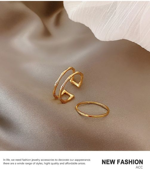 2021 light luxury personalized fashion ins fashion fine niche simple twisted cold wind strait two pecs gold zircon fashion jewelry rings, Silver
2021 light luxury personalized fashion ins fashion fine niche simple twisted cold wind strait two pecs gold zircon fashion jewelry rings, Silver