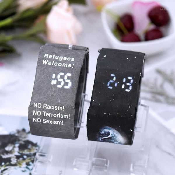 heloshan popular creative men's fashion led couple paper waterproof watch, creative dupont paper watch1, Slivery;brown
heloshan popular creative men's fashion led couple paper waterproof watch, creative dupont paper watch1, Slivery;brown