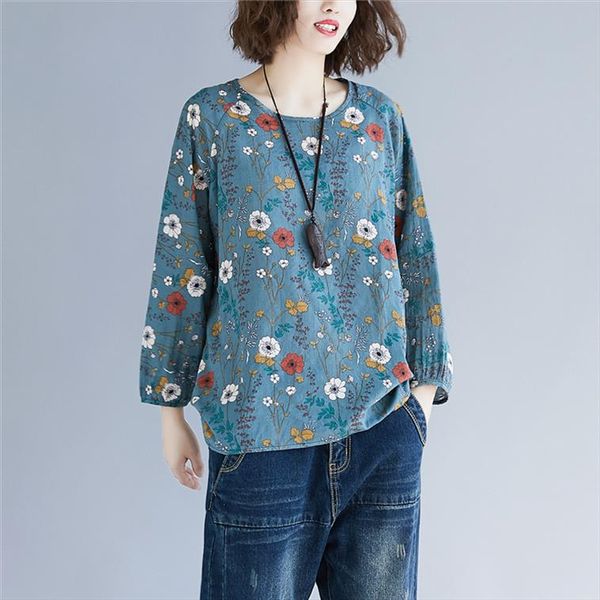 blue vintage pullovers long sleeve autumn floral hoodies sweatshirt literary cotton and linen women clothes print sudaderas, Black
blue vintage pullovers long sleeve autumn floral hoodies sweatshirt literary cotton and linen women clothes print sudaderas, Black
