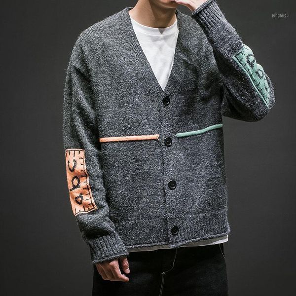 uyuk2019 autumn/winter new style knit cardigan v-neck fashion , youth loose and casual temperament sweater clothes1, White;black
uyuk2019 autumn/winter new style knit cardigan v-neck fashion , youth loose and casual temperament sweater clothes1, White;black