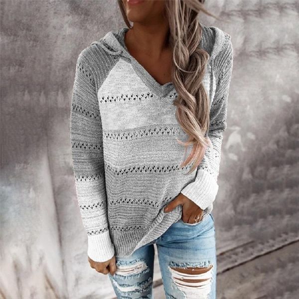 2020 autumn women casual sweater v neck long sleeve hooded patchwork high street loose clothing female elegant jumper, White;black
2020 autumn women casual sweater v neck long sleeve hooded patchwork high street loose clothing female elegant jumper, White;black
