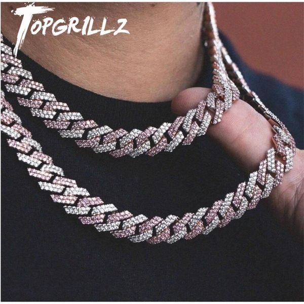 rillz 14mm miami prong set cuban chains necklace for men gold color hip hop jewelry pink cz rapper necklace t200821, Silver
rillz 14mm miami prong set cuban chains necklace for men gold color hip hop jewelry pink cz rapper necklace t200821, Silver