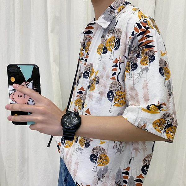 2020 summer new youth full-print single-breasted short-sleeved shirt fashion casual wild loose white / yellow/army green1, White;black
2020 summer new youth full-print single-breasted short-sleeved shirt fashion casual wild loose white / yellow/army green1, White;black