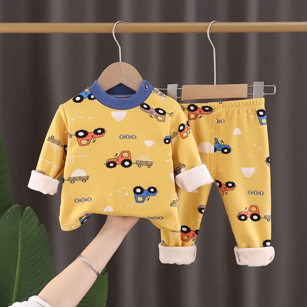 warm underwear set children's plush thickened cloth autumn trousers boys' and girls' pajamas, Blue;red
warm underwear set children's plush thickened cloth autumn trousers boys' and girls' pajamas, Blue;red