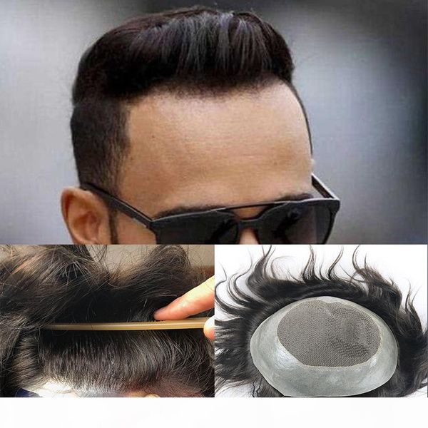 austrilian base 100% human hair toupee for men 8"x10" hairpiece lace with pu around medium density, Black
austrilian base 100% human hair toupee for men 8"x10" hairpiece lace with pu around medium density, Black