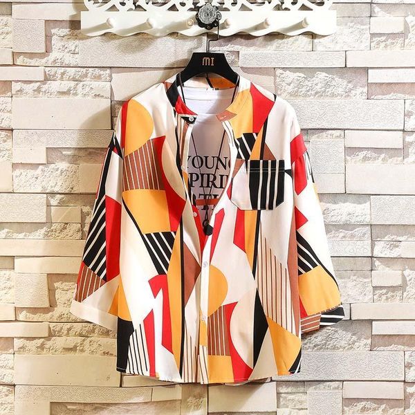 men's casual shirts 2021 men's shirt large size short sleeve flower shirt1, White;black 
men's casual shirts 2021 men's shirt large size short sleeve flower shirt1, White;black