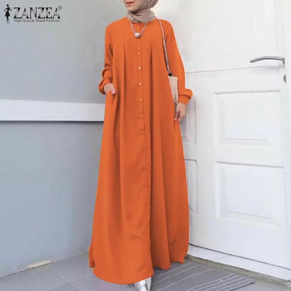 zanzea vintage hijab muslim dress autumn women maxi long dress long sleeve buttons sundress casual islamic clothing caftan robe, Black;gray
zanzea vintage hijab muslim dress autumn women maxi long dress long sleeve buttons sundress casual islamic clothing caftan robe, Black;gray