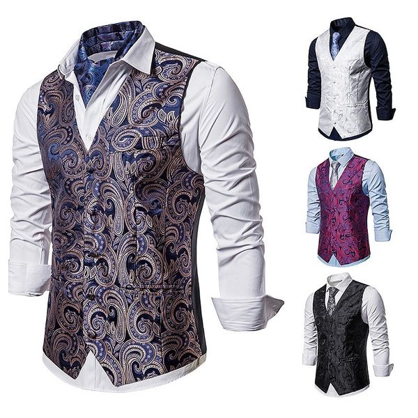 2021 custom made groom vests rustic wedding vest men's single breasted printed vest spring jacket slim fit men's vests, Black
2021 custom made groom vests rustic wedding vest men's single breasted printed vest spring jacket slim fit men's vests, Black
