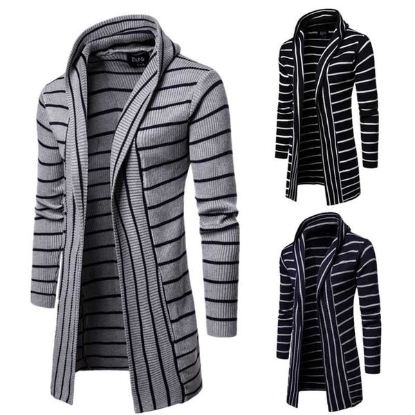 fjun men's clothes striped spliced long cardigans mans hooded knitted sweater men slim cardigan man coat 2021 new arrivals, White;black
fjun men's clothes striped spliced long cardigans mans hooded knitted sweater men slim cardigan man coat 2021 new arrivals, White;black