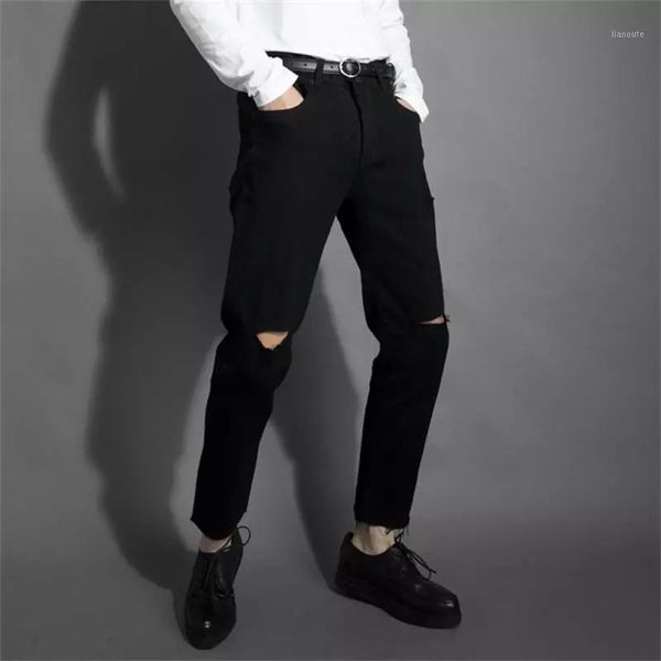 new fall style slim-fitting knee-length beggar pants with slim-fitting hem jeans short jeans1, Black
new fall style slim-fitting knee-length beggar pants with slim-fitting hem jeans short jeans1, Black