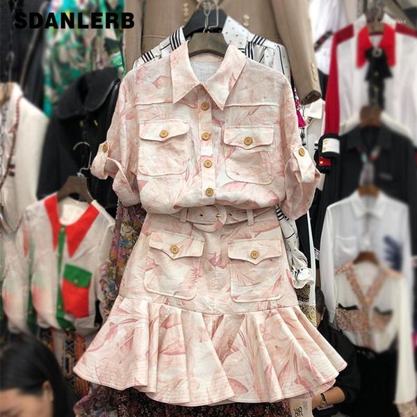 two piece sets women 2020 spring and summer new fashion printing suit short-sleeved pocket thin shirt + skirt set 2-piece set1, White
two piece sets women 2020 spring and summer new fashion printing suit short-sleeved pocket thin shirt + skirt set 2-piece set1, White
