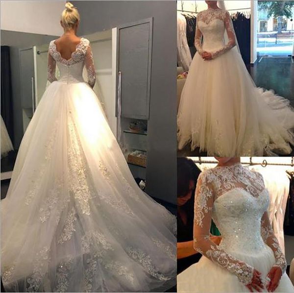 princess long sleeve lace wedding dresses a line jewel neck open back spring country wedding gowns long bride dress vestidos de novia 2021, White
princess long sleeve lace wedding dresses a line jewel neck open back spring country wedding gowns long bride dress vestidos de novia 2021, White
