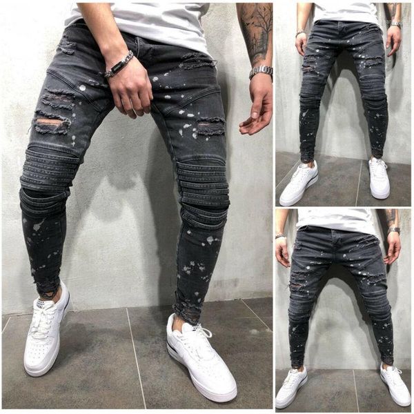 goocheer new men ripped dot print skinny jeans destroyed frayed slim fit denim pant casual men hole zipper balck jeans pants1, Blue
goocheer new men ripped dot print skinny jeans destroyed frayed slim fit denim pant casual men hole zipper balck jeans pants1, Blue