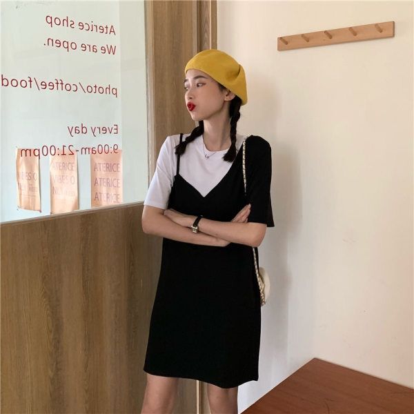 fake two-piece black a- short skirt a- line dress for women 2020 new summer student mid-length short t-shirt skirt online celebrity dtbc8 dt, Black;gray
fake two-piece black a- short skirt a- line dress for women 2020 new summer student mid-length short t-shirt skirt online celebrity dtbc8 dt, Black;gray