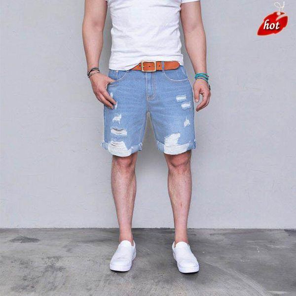 new fashion casual mens ripped short hole jeans summer cotton high waist breathable tearing denim shorts o8r2, Blue
new fashion casual mens ripped short hole jeans summer cotton high waist breathable tearing denim shorts o8r2, Blue