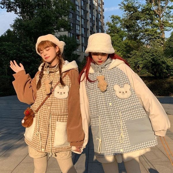 joinyouth winter clothes women korean new hooded cute parkas patchwork plaid coat streetwear thicken warm casual jackets 201201, Black
joinyouth winter clothes women korean new hooded cute parkas patchwork plaid coat streetwear thicken warm casual jackets 201201, Black