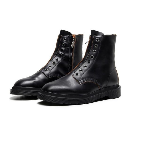 new arrival black genuine leather martin ankle boots side zipper designer men women short booties large size 35-45
new arrival black genuine leather martin ankle boots side zipper designer men women short booties large size 35-45